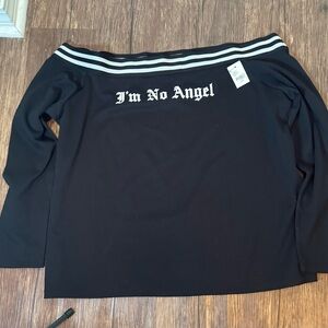 Lane Bryant Black and White Striped Top